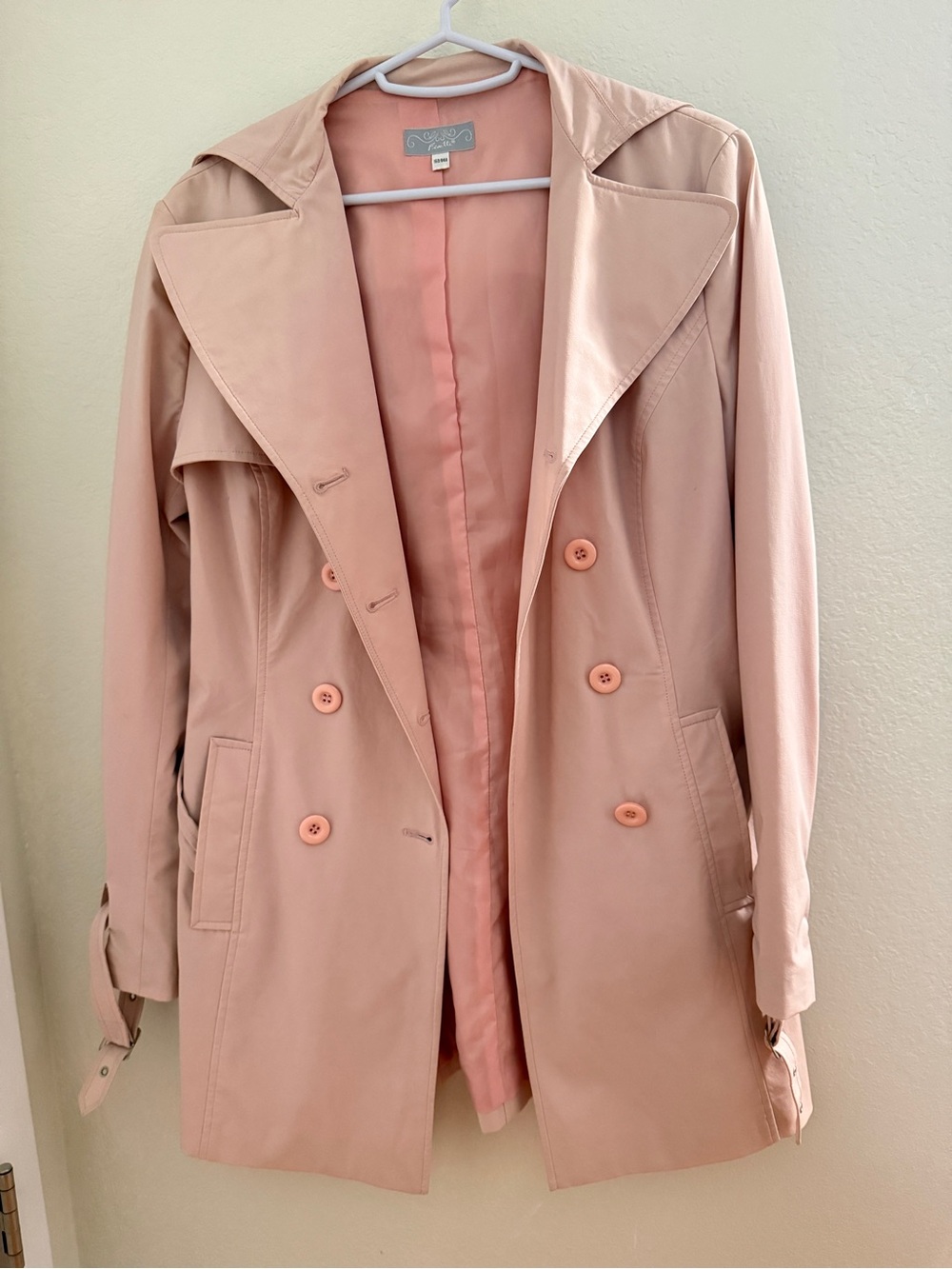 Peach Trench Coat Jacket - Women